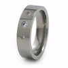 Facia | Diamond Past-Present-Future Titanium Ring