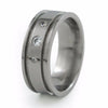 Abyss | Diamond Inset Past-Present-Future Titanium Ring