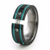 Abyss | Black | Tension Set Past-Present-Future Titanium Ring