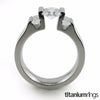 Cathedrale  Triple Engagement Ring with diamond - 5x5 Centre Stone (±0.75ct)