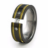 Abyss | Black | Tension Set Past-Present-Future Titanium Ring