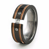 Abyss | Black | Tension Set Past-Present-Future Titanium Ring