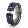 Abyss | Black | Tension Set Past-Present-Future Titanium Ring
