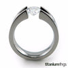Haly 6mm(±0.90 ct)Solitaire Titanium Engagement Ring