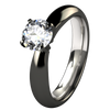 Helena Women's Titanium Engagement Ring and Wedding Band Set