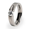 Haly 6mm(±0.90 ct)Solitaire Titanium Engagement Ring