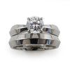Cleopatra 6mm(±0.90 ct) Diamond Titanium ring