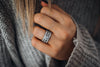 Full Eternity Titanium Ring with Prong Setting