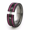 Abyss | Black | Tension Set Past-Present-Future Titanium Ring