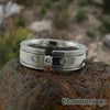 Abyss | Diamond Tension Past-Present-Future Titanium Ring