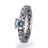 Full Eternity Titanium Ring with Prong Setting