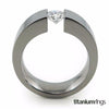 Proxima Titanium Engagement Ring with Gemstone
