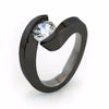 Stella 5mm(±0.50ct) Diamond Black Titanium Ring