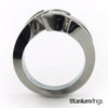 Meghan Triple Gemstone titanium ring