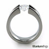 Haly 5mm(±0.50ct) Diamond Titanium Ring