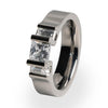 Cathedrale  Triple Engagement Ring with diamond - 5x5 Centre Stone (±0.75ct)