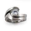 Stella 5mm(±0.50ct) Diamond Titanium Ring