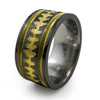 Heartbeat | Soundwave | Mens Black Abyss Titanium Ring