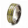 Soundwave Abyss gold  colour Titanium Ring
