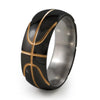 Anodizing - Black Basketball Titanium Ring