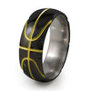 Black Basketball Titanium Ring