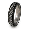 Chevrons Fidget Ring |  All Black + Colors
