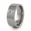 Facia | Diamond Single Inset Titanium Ring