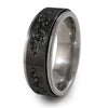 Dragons Titanium Fidget Ring | Natural edges and black spinner + Color
