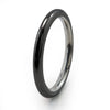 Black Round Stackable Titanium Rings