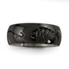 Fishermans Black Titanium Ring