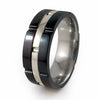 CHRONOS BLACK TITANIUM RING | 14K White Gold