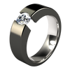 Proxima Titanium Engagement Ring with Gemstone