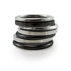 Black Round Stackable Titanium Rings