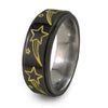 Shooting Stars Titanium Fidget Ring | All Black + Color