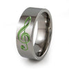 Treble Clef Titanium Music Ring