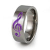 Treble Clef Titanium Music Ring