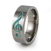 Treble Clef Titanium Music Ring